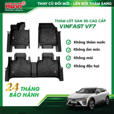 Thảm lót sàn ô tô Vinfast VF7 tràn viền bậc cửa Huvi