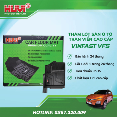 Thảm lót sàn ô tô Vinfast VF5 2023 tràn viền bậc cửa Huvi