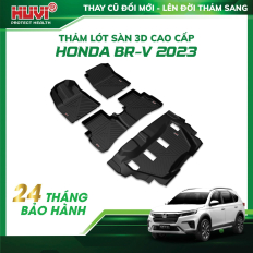 Thảm lót sàn ô tô Honda BR-V 2023 3D nhựa TPE cao cấp – Hút định hình