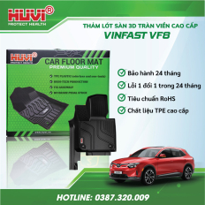 Thảm lót sàn ô tô Vinfast VF8 Eco tràn viền bậc cửa Huvi