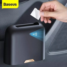 Thùng rác thông minh gắn lưng ghế Baseus Smart Cleaner Auto Car Trash Can dùng cho xe hơi (Kèm 2 cuộn / 60 túi rác, Cảm biến đóng mở nắp tự động)