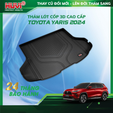 Thảm lót cốp ô tô Toyota Yaris Cross 2024 3D nhựa TPE nguyên sinh Huvi