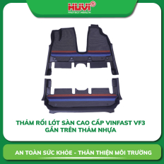 Thảm lót rối ô tô Vinfast VF3 nhựa PVC cao cấp Huvi