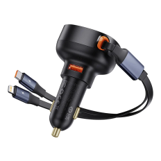 Tẩu Sạc Ô Tô Baseus Enjoyment Pro Car Charger Tích Hợp Cáp Type C iPhone Cable 60W