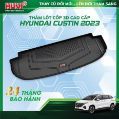 Thảm Lót Cốp Ô Tô Hyundai Custin 2023 3D Nhựa TPE Nguyên Sinh