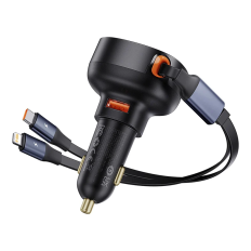 Tẩu Sạc Ô Tô Baseus Enjoyment Pro Car Charger Tích Hợp Cáp Type C iPhone Cable 60W