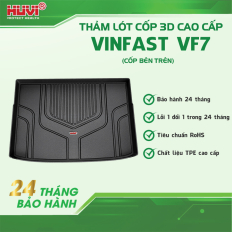 Thảm lót cốp ô tô Vinfast VF7 (Cốp trên) 3D nhựa TPE nguyên sinh Huvi