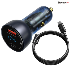 Tẩu sạc nhanh công suất cao 65W Baseus Particular Digital Display QC+PPS Dual (65W, USB + Type C, LCD Display, PD/PPS/QC3.0 Quick Charger Car Charger)