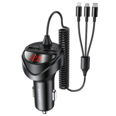 Tẩu Sạc Xe Hơi USAMS US-CC119 C22 Dual USB 3.4A Car Charger (With Cable 3 IN 1)